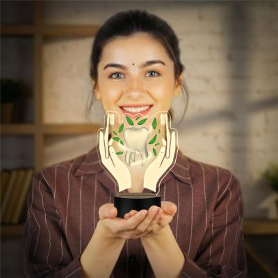 Personalized Doctor LED Night Lamp with Warm White Light Thankyou Gift for Doctor Appreciation Gift for Doctor Clinic & Hospital Decor Light (Dentist Lamp)